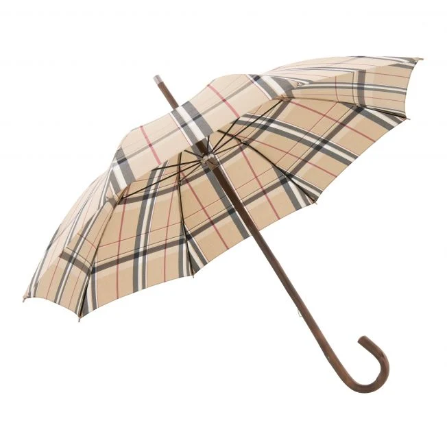 Chestnut Oxford Check - Bespoke umbrella