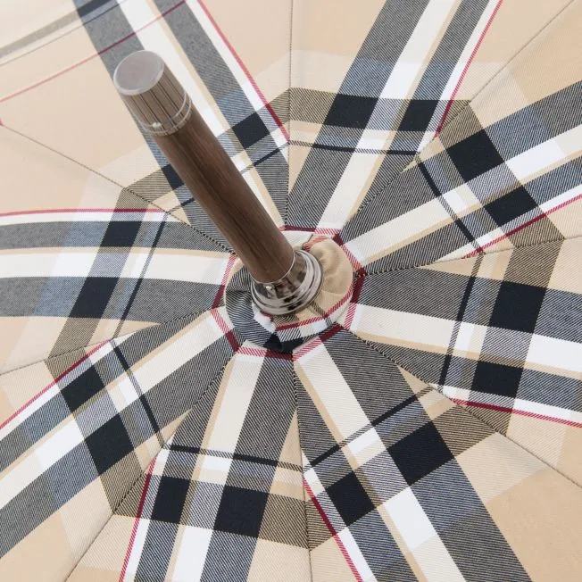 Chestnut Oxford Check - Bespoke umbrella