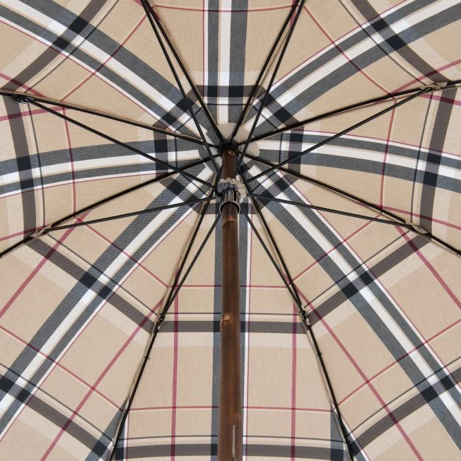 Chestnut Oxford Check - Bespoke umbrella