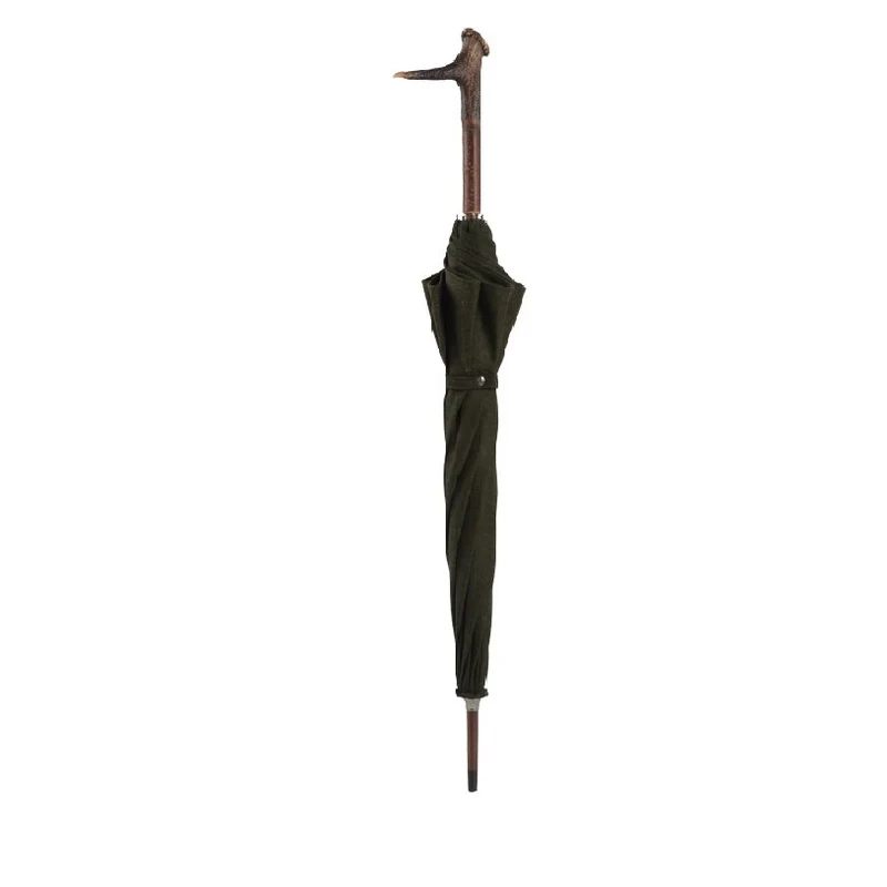 Stag Horn Umbrella with Luxury Loden Fabric- Bespoke Umbrella