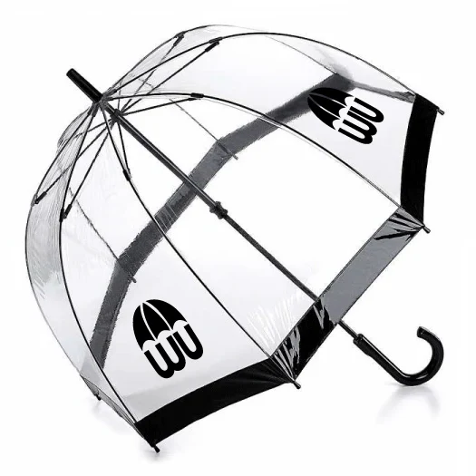 Fulton Birdcage Clear Dome Umbrella - Printed Promotional | MOQ 24 | Corporate Branding Available