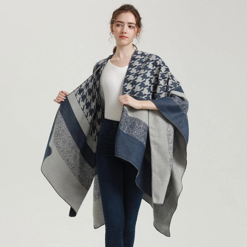 Poncho Femme Hiver Chaud