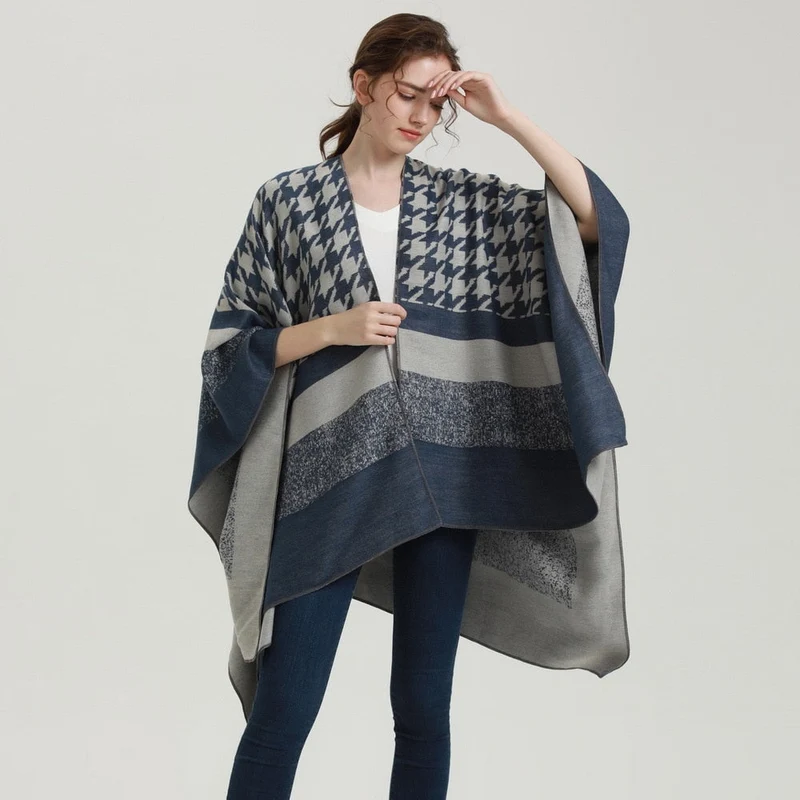 Poncho Femme Hiver Chaud