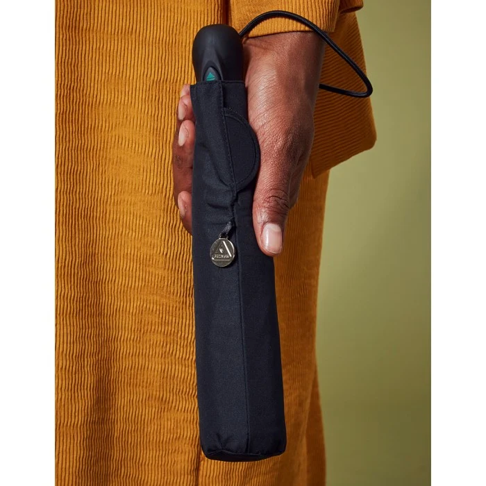 Fulton Open & Close Superslim Folding Umbrella - Black | Auto | Just 222g and 4cm Wide