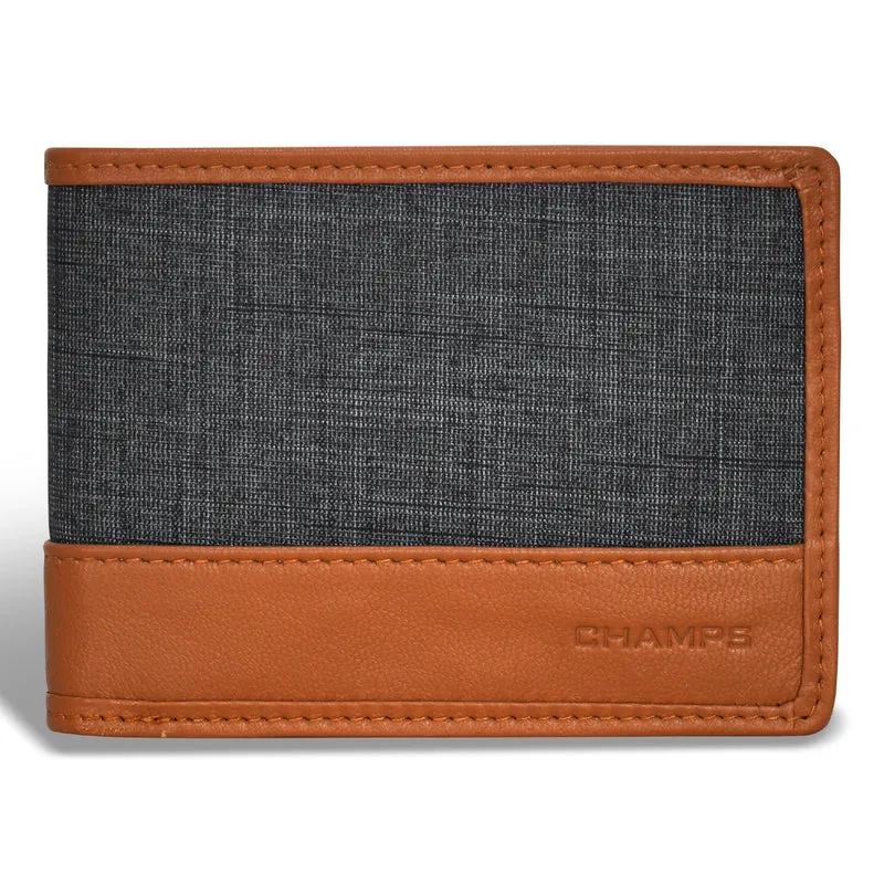 Denim / Leather Center Wing Wallet *Drop Ship*
