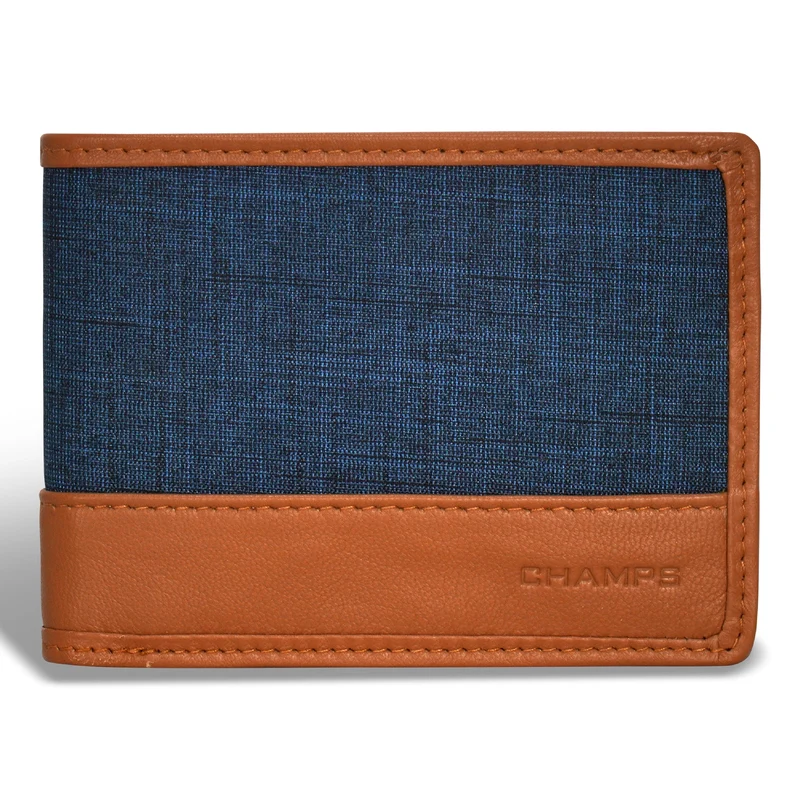 Denim / Leather Center Wing Wallet *Drop Ship*