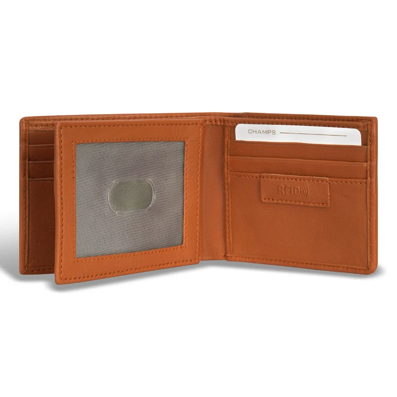 Denim / Leather Center Wing Wallet *Drop Ship*