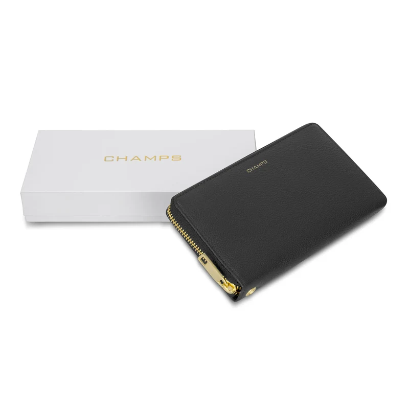 Gala / Leather Zip-Clutch Wallet *Drop Ship*