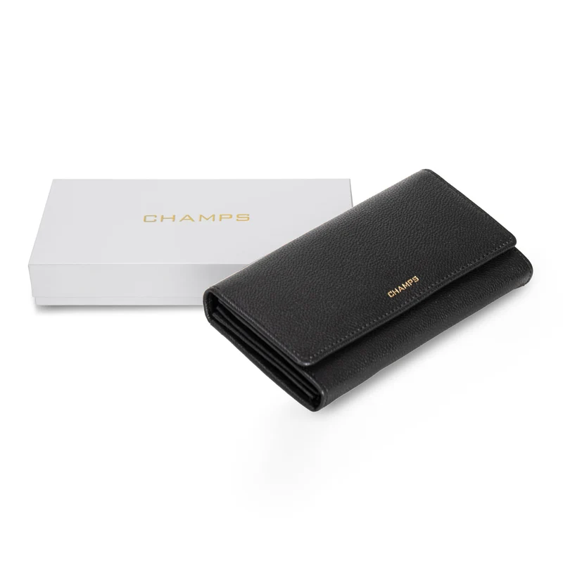 Gala / Leather Flap-Clutch Wallet *Drop Ship*