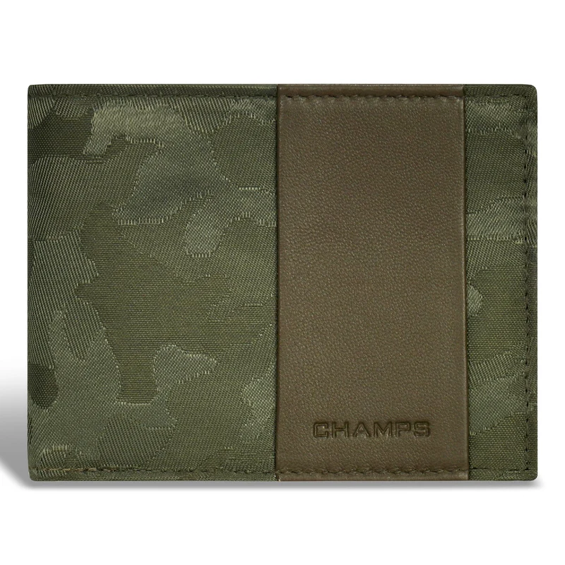 Camo / Leather Top Wing Wallet *Drop Ship*