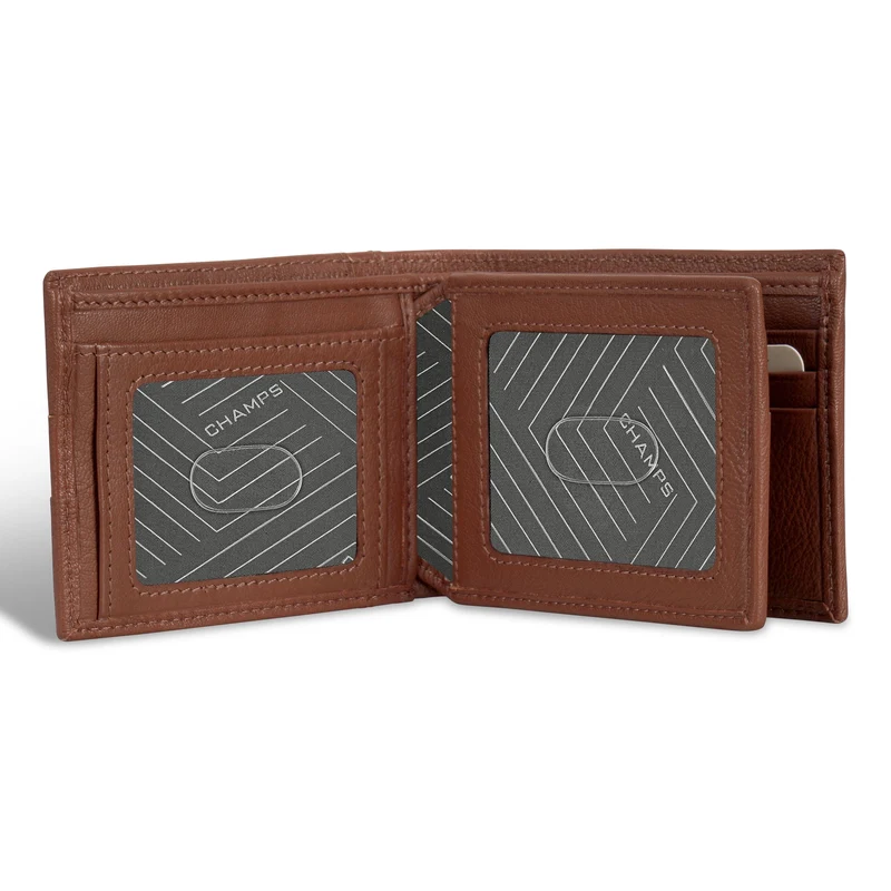 Onyx / Leather Access Center Wing Wallet *Drop Ship*