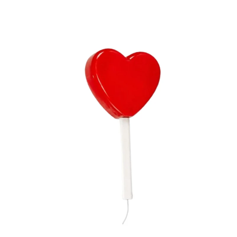 Lampe murale sucette coeur