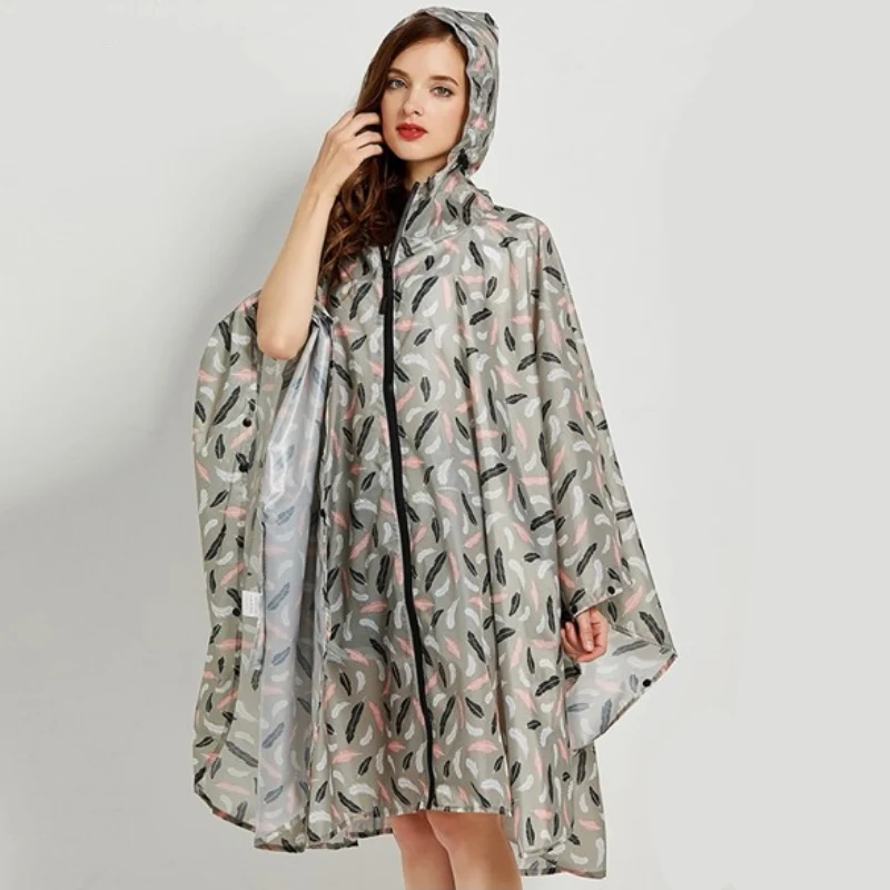 Poncho Pluie Plume Femme