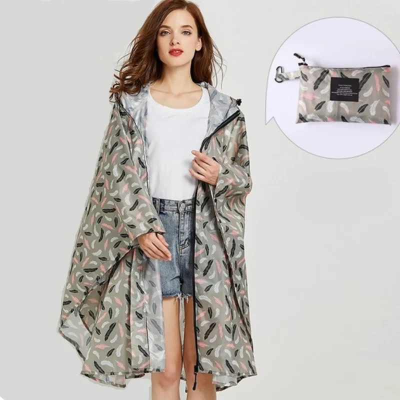 Poncho Pluie Plume Femme