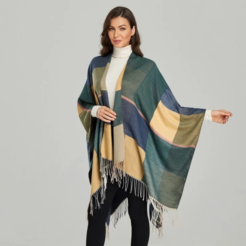Poncho Femme Vert