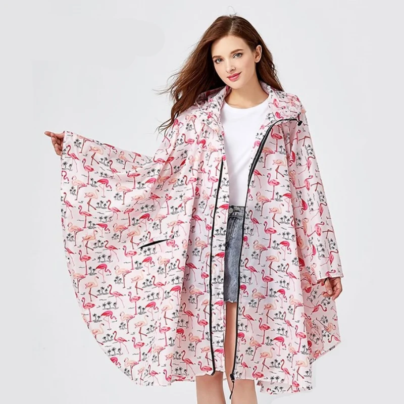 Poncho Pluie Femme Flamands Roses