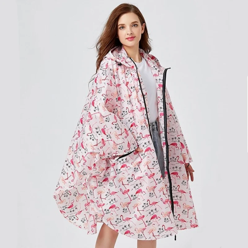 Poncho Pluie Femme Flamands Roses