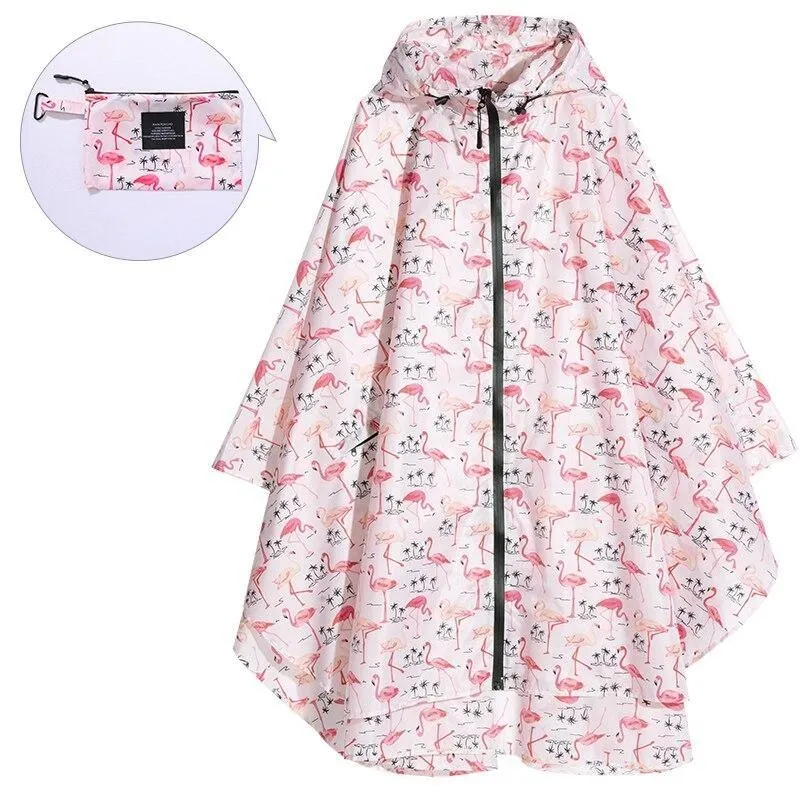 Poncho Pluie Femme Flamands Roses