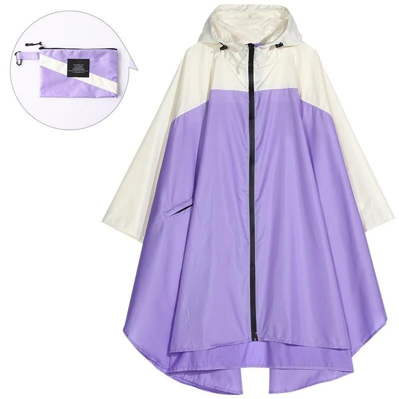 Poncho Pluie Violet Femme