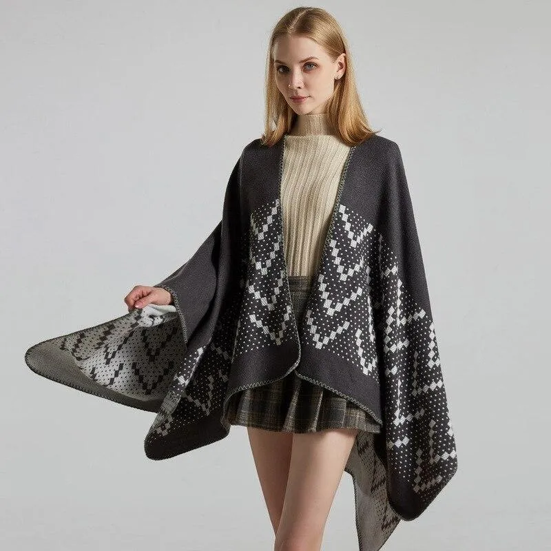 Gilet Poncho Femme