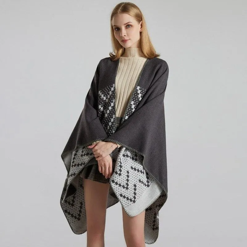 Gilet Poncho Femme