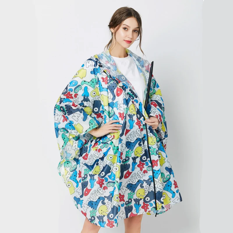 Poncho Pluie Fantaisie Femme
