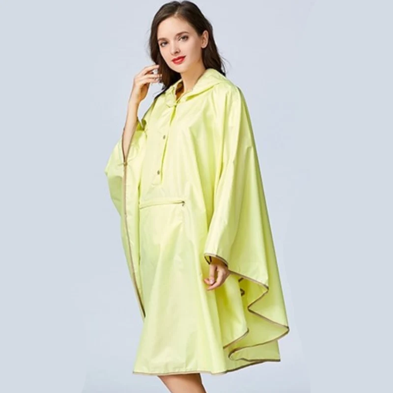 Poncho Pluie Jaune Femme