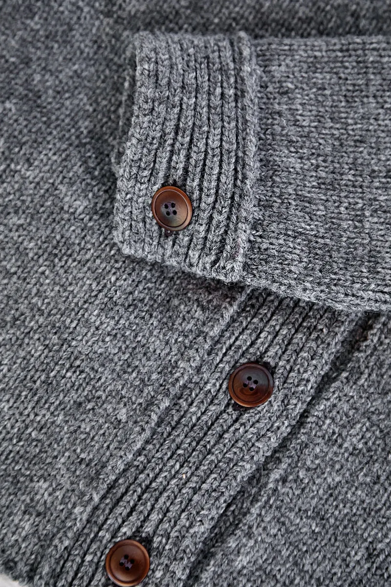 CALAMITY Knit Jacket in Merino Wool - Ash Grey