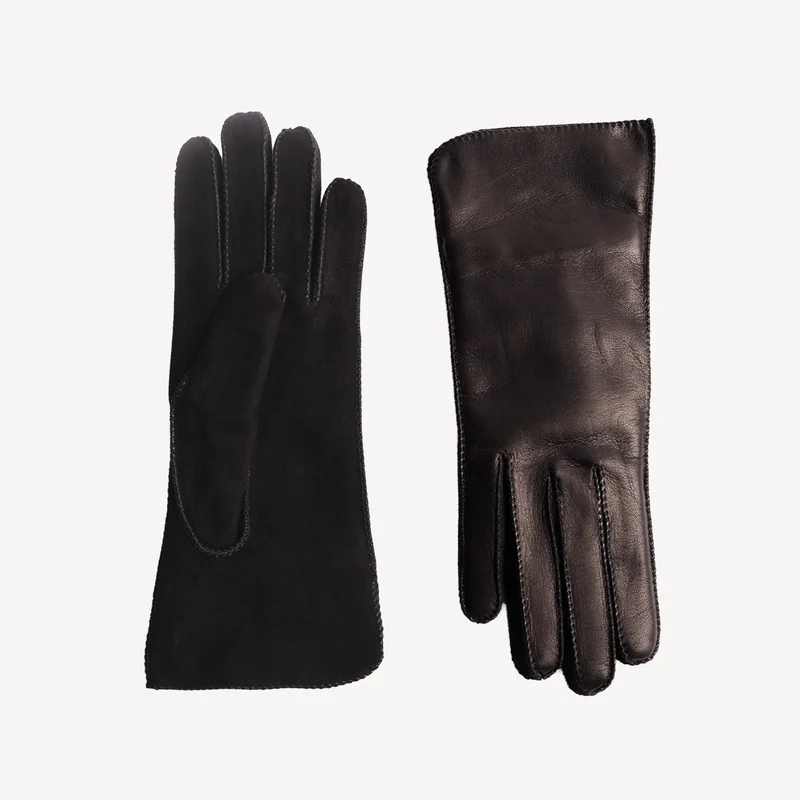 Gants en daim nappa pour femmes - Noirs