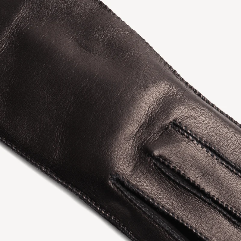 Gants en daim nappa pour femmes - Noirs