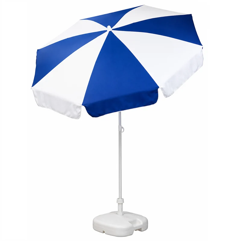 Patio Garden Beach Parasol Umbrella | 1.8m | Tilt Function | 9 Dual Colours | Made in Italy
