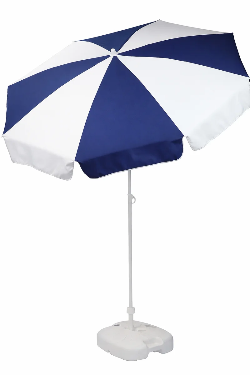 Patio Garden Beach Parasol Umbrella | 1.8m | Tilt Function | 9 Dual Colours | Made in Italy