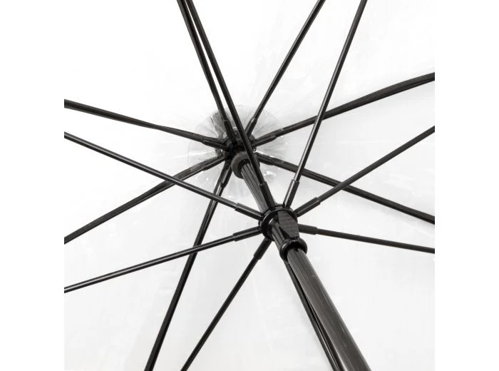 Clear Golf Umbrella | 125cm Transparent PVC Canopy | Auto Open | Wind-Resistant Fibreglass Frame