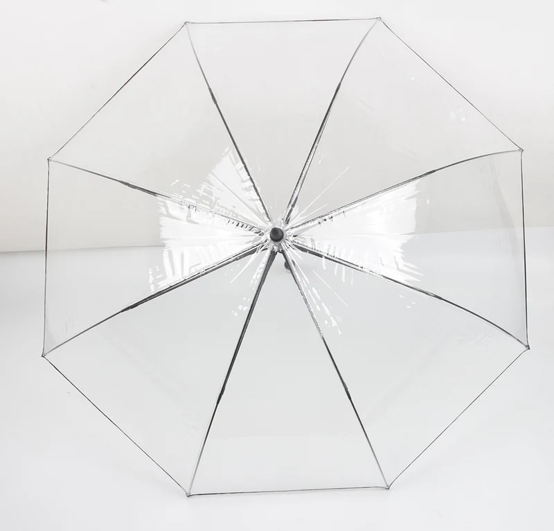 Clear Golf Umbrella | 125cm Transparent PVC Canopy | Auto Open | Wind-Resistant Fibreglass Frame