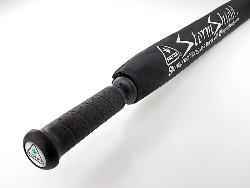 Fulton Stormshield Twin Canopy Golf Umbrella - Black | Windproof Vented Cover | 131cm Span