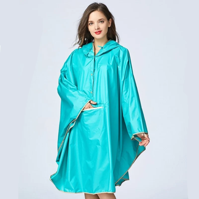 Poncho Pluie Bleu Clair Femme