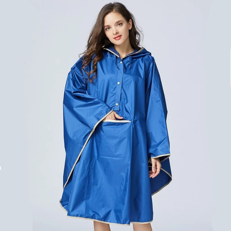 Poncho Pluie Bleu Femme