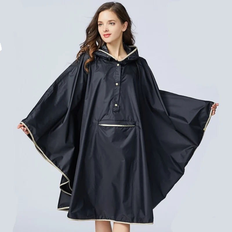 Cape de Pluie Noire Femme