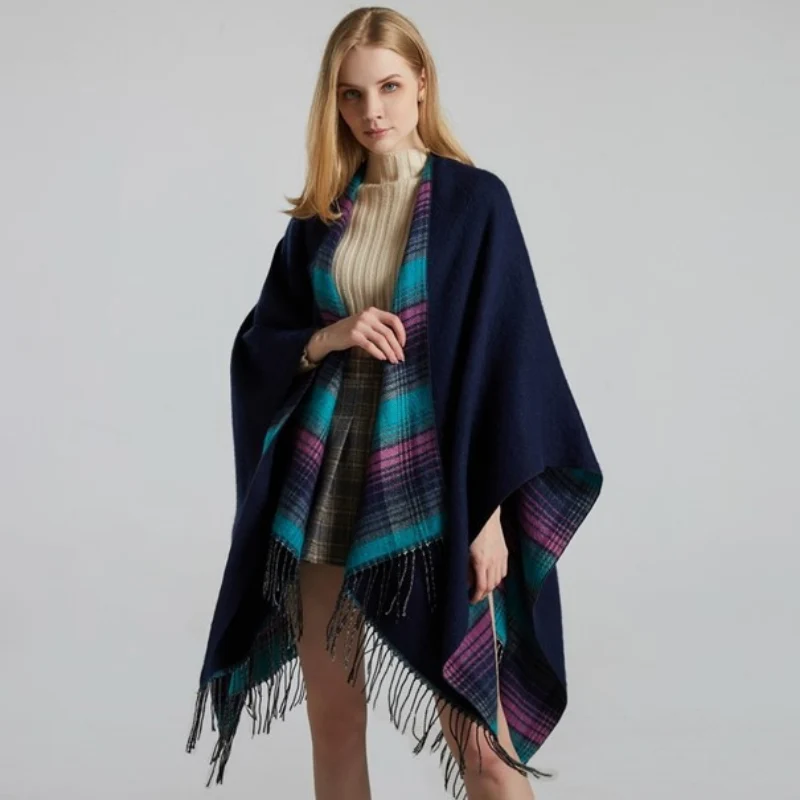 Cape Carreaux Femme