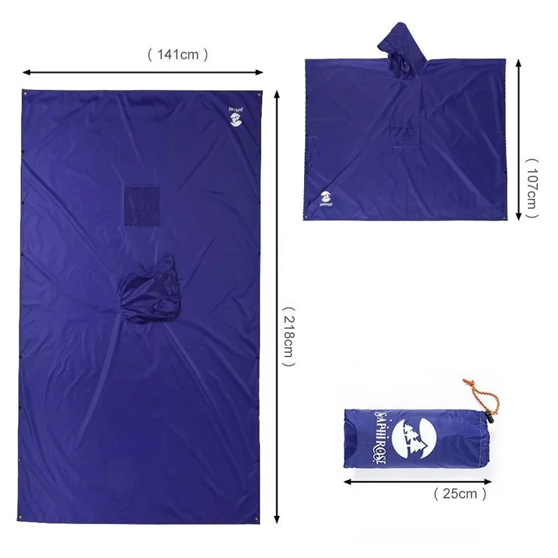 Poncho de Pluie Bleu