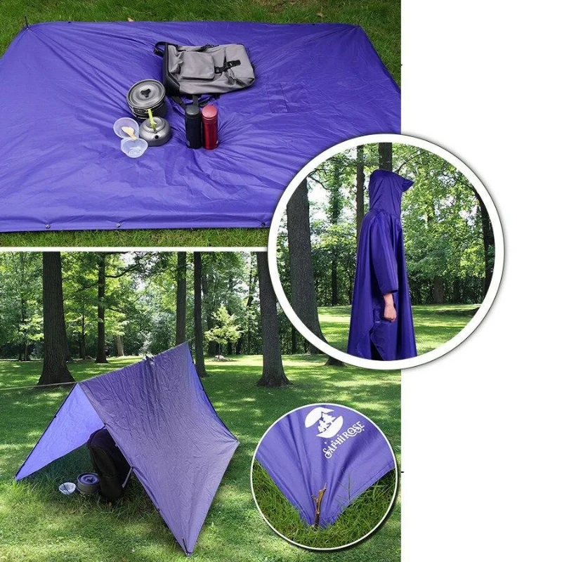 Poncho de Pluie Bleu