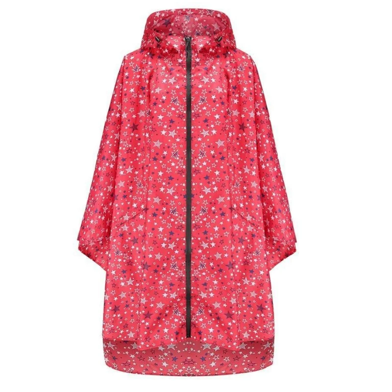 Cape de Pluie Rouge Femme