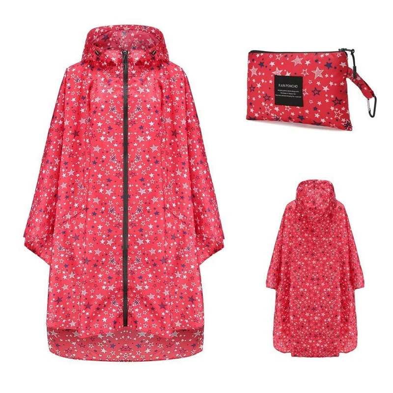 Cape de Pluie Rouge Femme