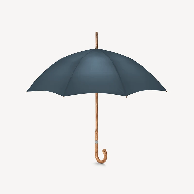 Parapluie en noyer pour femme - Bleu marine français
