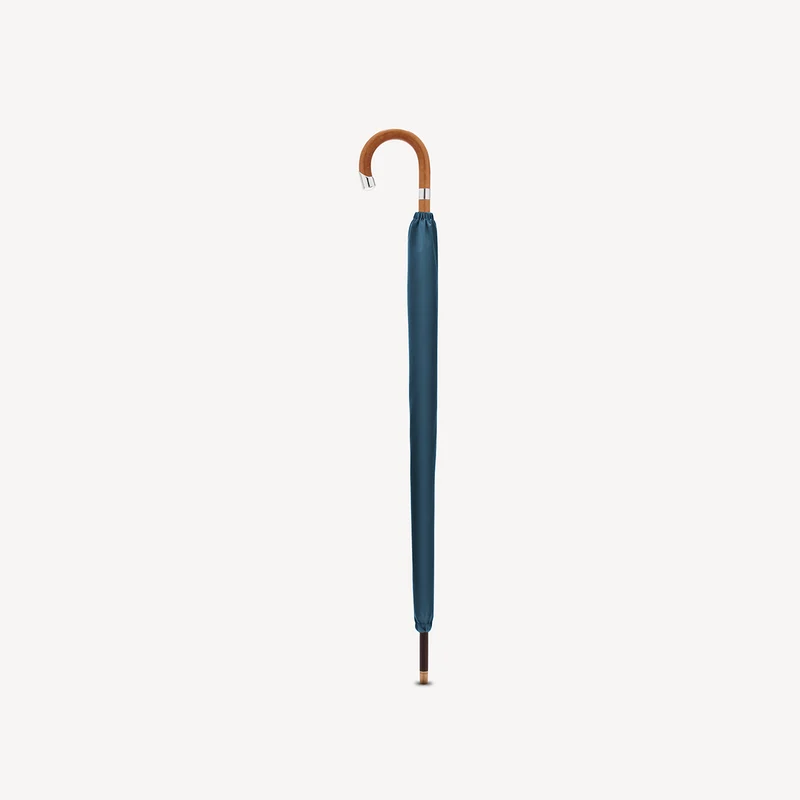 Parapluie en noyer pour femme - Bleu marine français