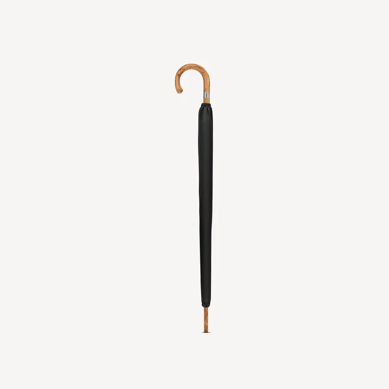 Parapluie en noyer pour femme - Noir