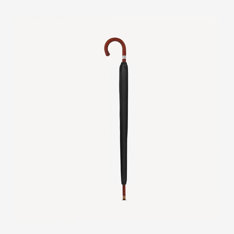 Parapluie rayé à motif cerise pour femme - Noir