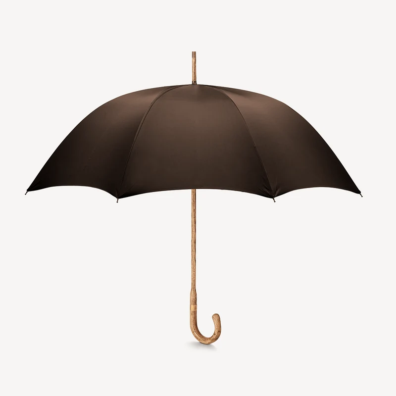 Parapluie en noyer pour homme - Marron