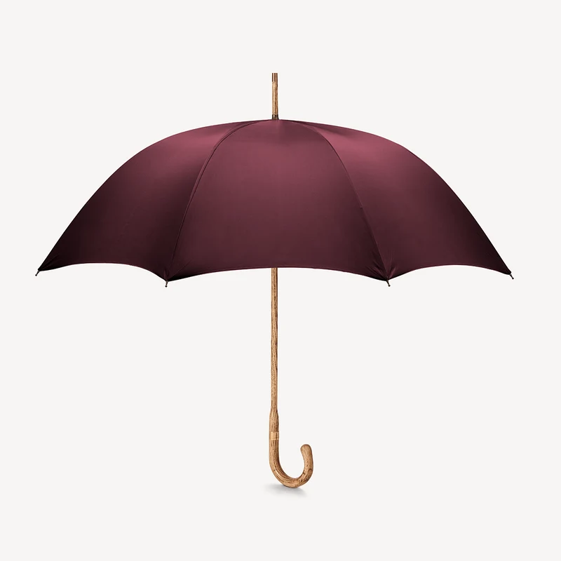 Parapluie en noyer pour homme - Bordeaux