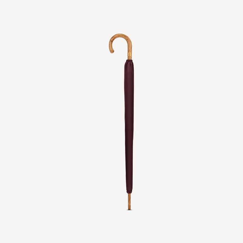 Parapluie en noyer pour homme - Bordeaux